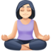 Facebook上的打坐的 人：浅肤色emoji表情