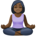 Facebook上的打坐的人:深色肤色emoji表情