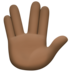 Facebook上的手指分开的手礼:深色肤色emoji表情