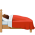 Facebook上的卧床者：中等肤色emoji表情