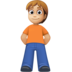 Facebook上的站立者:中浅肤色emoji表情