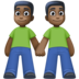 Facebook上的男人牵手:深色肤色emoji表情