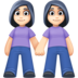 Facebook上的女性牵手：浅肤色emoji表情