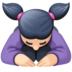 Facebook上的女性鞠躬:浅肤色emoji表情
