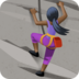 Facebook上的女性攀岩：肤色暗淡emoji表情