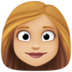 Facebook上的女性:中浅肤色emoji表情
