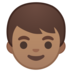 安卓系统里的男孩：中等肤色emoji表情