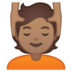 安卓系统里的按摩者:中等肤色emoji表情