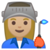 安卓系统里的工厂女人：中浅肤色emoji表情