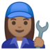 安卓系统里的女机械工:中等肤色emoji表情