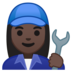 安卓系统里的女机械工：深色肤色emoji表情