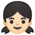 安卓系统里的女孩:浅肤色emoji表情