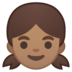 安卓系统里的女孩：中等肤色emoji表情