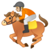 安卓系统里的赛马:中浅肤色emoji表情