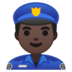 安卓系统里的男警官:深色肤色emoji表情