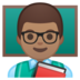 安卓系统里的男老师：中等肤色emoji表情