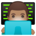 安卓系统里的男技术员：中等肤色emoji表情
