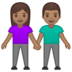 安卓系统里的男女牵手:中等肤色emoji表情