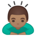 安卓系统里的男士鞠躬:中等肤色emoji表情