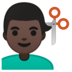 安卓系统里的男人理发:深色肤色emoji表情