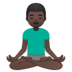 安卓系统里的打坐的男人:肤色暗淡emoji表情