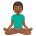 安卓系统里的打坐的男人:中黑肤色emoji表情