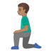 安卓系统里的跪着的男人:中等肤色emoji表情