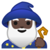 安卓系统里的男法师:深色肤色emoji表情