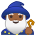安卓系统里的男法师：中黑肤色emoji表情
