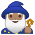 安卓系统里的男法师：中等肤色emoji表情