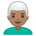 安卓系统里的男士:中等肤色,白发emoji表情