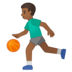 安卓系统里的打球的男人：中黑肤色emoji表情