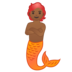 安卓系统里的美人鱼:中黑肤色emoji表情