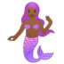 安卓系统里的美人鱼：中等深色肤色emoji表情