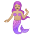 安卓系统里的美人鱼:中等浅肤色emoji表情
