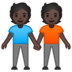 安卓系统里的手牵手:深色肤色emoji表情