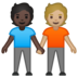 安卓系统里的手牵手:深色肤色,中浅肤色emoji表情