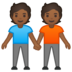 安卓系统里的手牵手:中深色肤色emoji表情