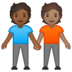 安卓系统里的牵手的人:中等肤色,中等肤色emoji表情