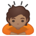 安卓系统里的鞠躬:中等肤色emoji表情