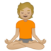 安卓系统里的打坐的 人：中浅肤色emoji表情