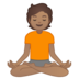 安卓系统里的打坐的人:中等肤色emoji表情
