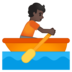 安卓系统里的划船人:深色肤色emoji表情
