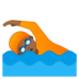 安卓系统里的游泳者:中黑肤色emoji表情