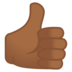 安卓系统里的竖起大拇指：中黑肤色emoji表情