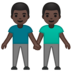 安卓系统里的男人牵手:深色肤色emoji表情