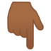 安卓系统里的指向下方的手:中深色肤色emoji表情
