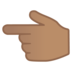 安卓系统里的指向左边的手：中等肤色emoji表情