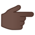 安卓系统里的指向右边的手:深色肤色emoji表情