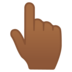 安卓系统里的指向上方的手:中深色肤色emoji表情